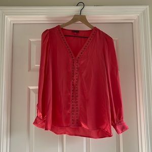 Vince Camuto Pink Satin Blouse